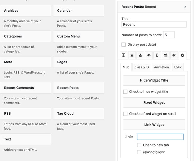 Custom WordPress Widget Links Custom WordPress Widget Links
