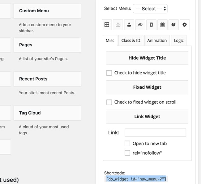 WordPress Sidebar Widget Shortcodes WordPress Sidebar Widget Shortcodes