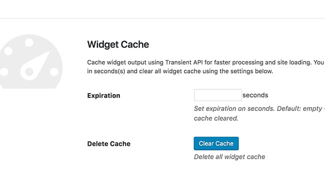 WordPress Widget Cache WordPress Widget Cache