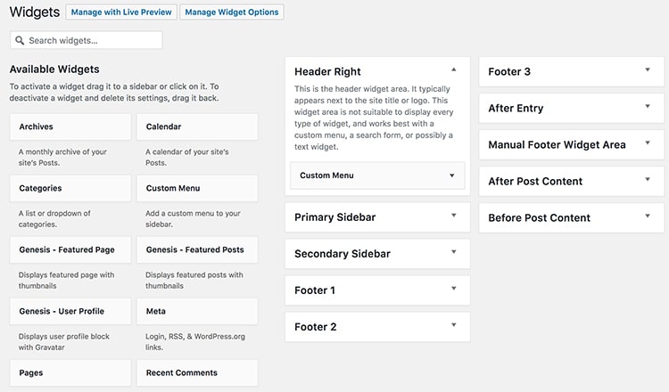 WordPress Sidebar Widget Areas Plugin
