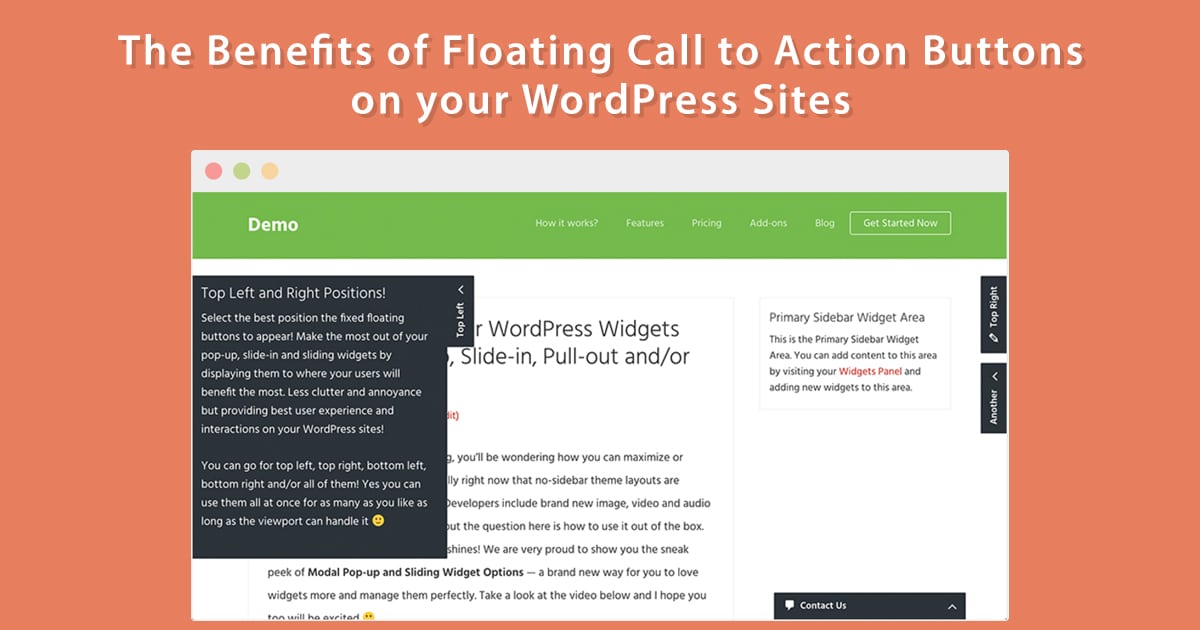 WordPress Floating Call to Action Buttons Benefits