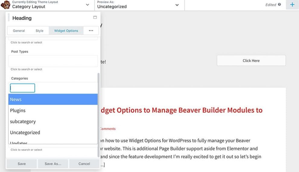 Guide: Using Widget Options to Manage Beaver Builder Modules