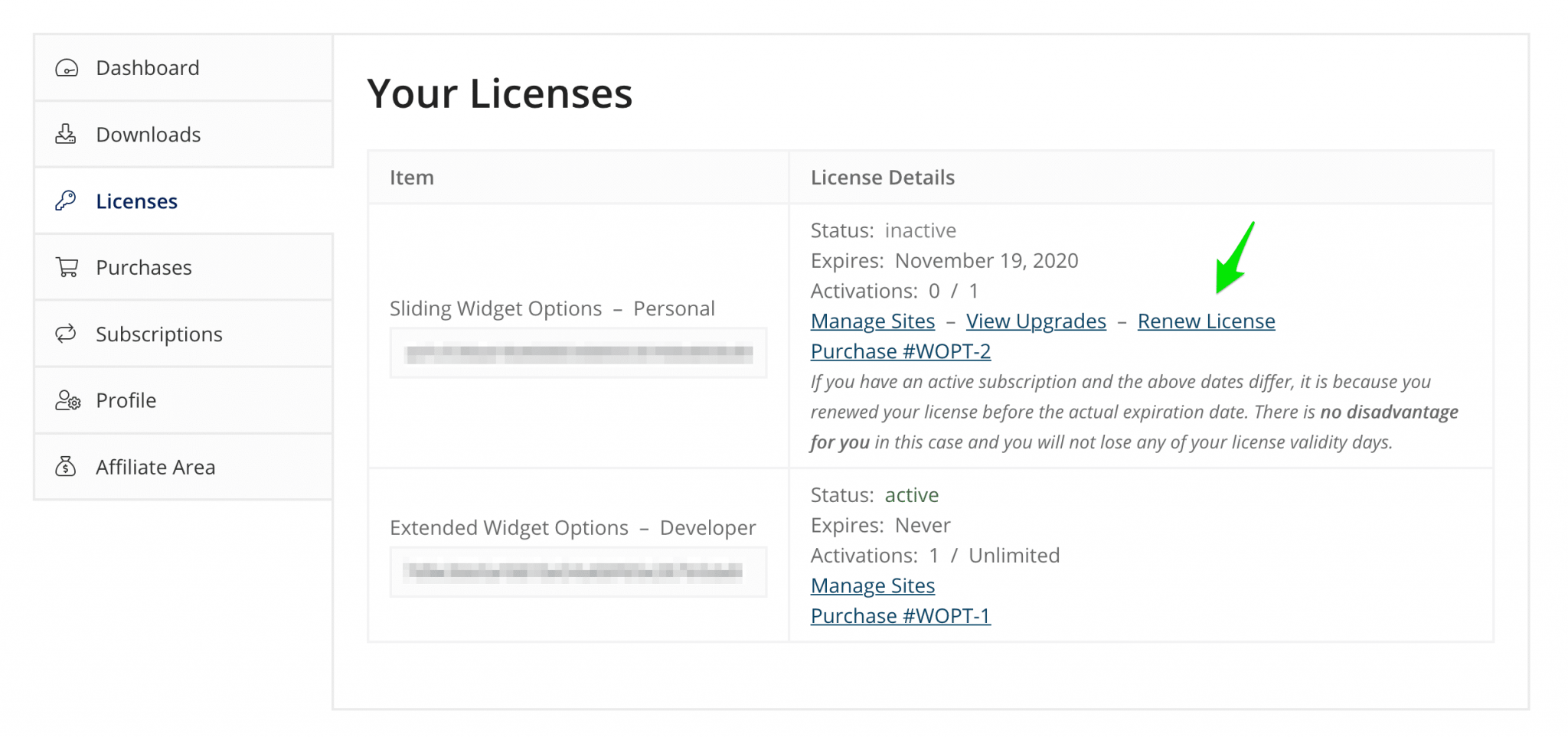 license-renewals-widget-options