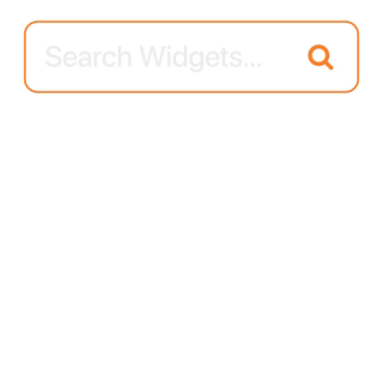 Search widgets from backend