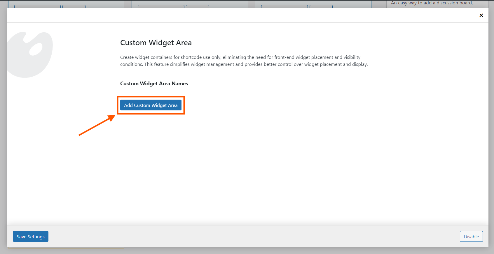 How to Use the Custom Widget Area - Widget Options